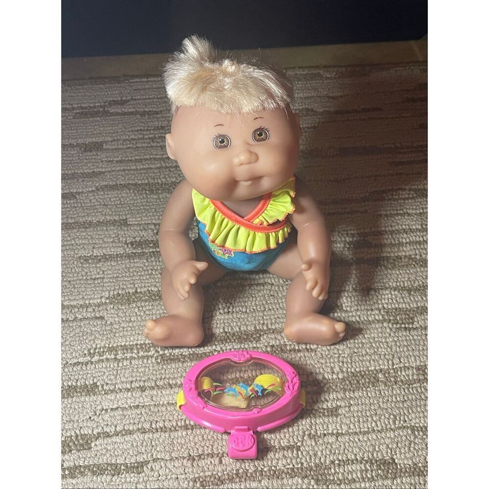 1988 Mattel Cabbage Patch Swimmer Baby Doll w/ swim mask - Picture 1 of 14